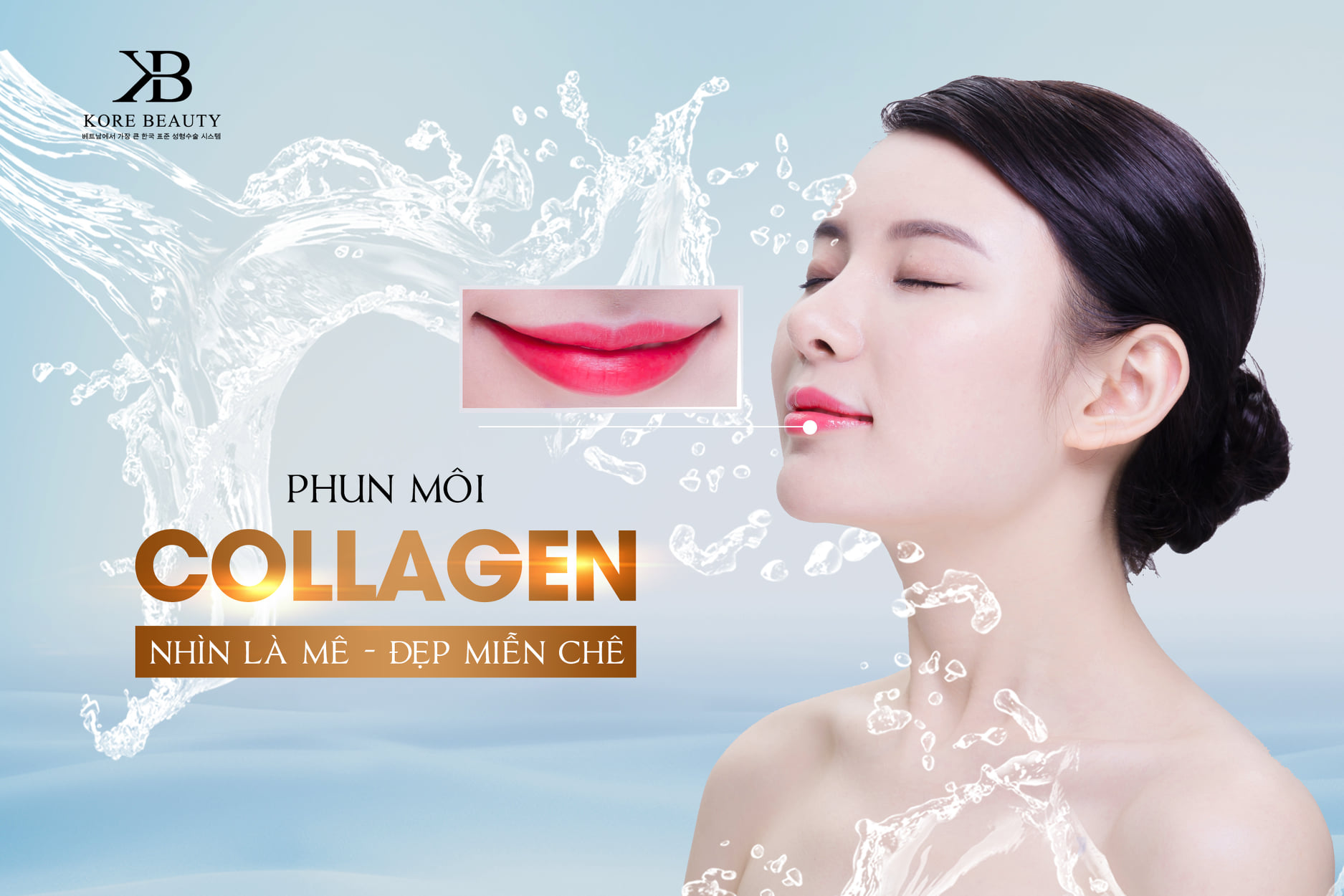 phun môi collagen